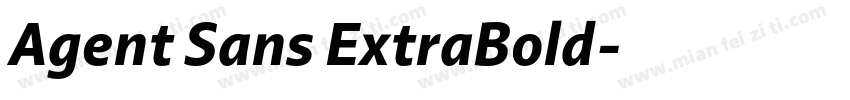 Agent Sans ExtraBold字体转换